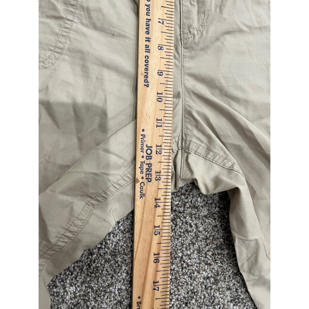 Lauren Ralph Lauren Khaki Tan Cargo Crop Pants Womens 14 Cotton Ripstop Utility - Picture 7 of 7